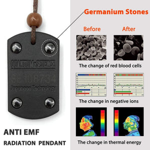 Volcanic Rocks Pendant Necklace Anti EMF Radiation Protection, BioScience by FPS